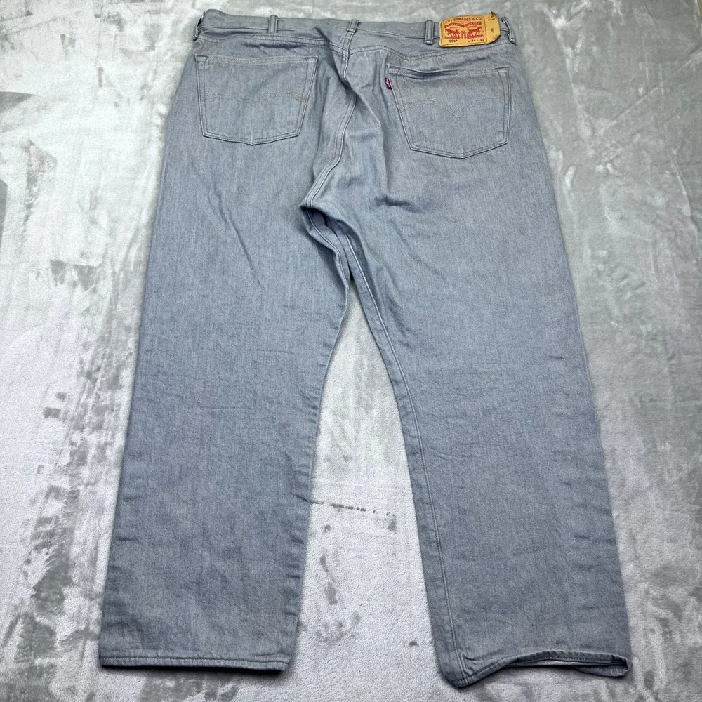 Levi's 501‎ Men's Jeans Denim Straight Leg Button Fly Distressed Sz 44 Fits 41